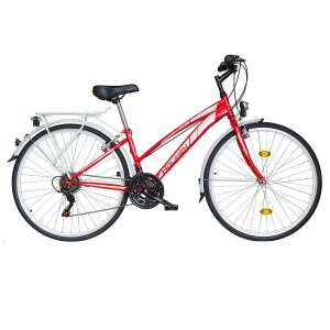 Koliken Gisu váltós női Trekking Kerékpár 28" #piros-fehér 32196780 Női kerékpár - Világítás