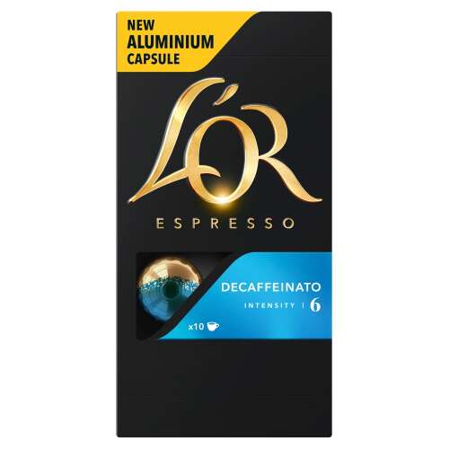 L'OR Espresso Decaffeinato coffee capsules, 10 count, compatible with Nespresso machines