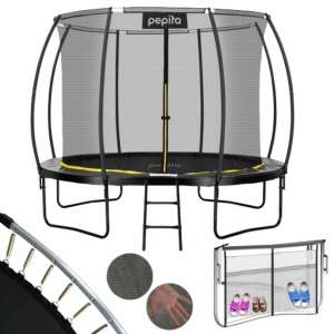 Trampolina Pepita 244cm Premium z drabinką i schowkiem na buty #czarny
