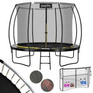 Pepita 366cm Premium Trampolin mit Leiter und Schuhablage #schwarz