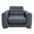 Intex 2-in-1 inflatable chair in gray, front view.