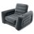 Angled view of Intex 2-in-1 inflatable chair in gray.