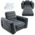 Intex 2-in-1 inflatable chair in chair and bed configuration with repair patch.