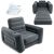 Intex 2-in-1 inflatable chair in chair and bed configuration with repair patch.