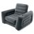 Angled view of Intex 2-in-1 inflatable chair in gray.