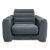 Intex 2-in-1 inflatable chair in gray, front view.