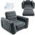 Intex 2-in-1 inflatable chair in chair and bed configuration with repair patch.