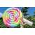 Intex inflatable pool float, shaped like a giant lollipop, colorful, for adults and kids, in a tropical setting