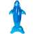 Intex inflatable whale rider, blue, 163x76cm, back view