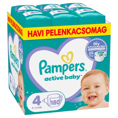 Pampers Active Baby havi Pelenkacsomag 9-14kg Maxi 4 (180db) 144779907