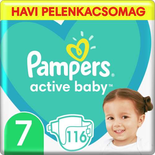 Pampers Active Baby mesačné balenie plienok 15kg+ Junior 7 (116ks) 47160267