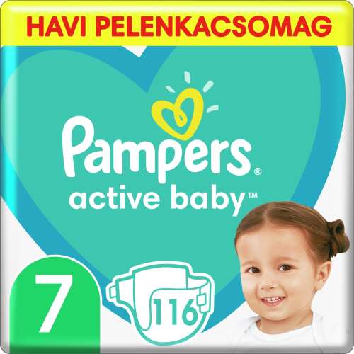 Pampers Active Baby havi Pelenkacsomag 15kg+ Junior 7 (116db)