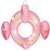 Intex Glitter Flamingo Tube, inflatable pool float with glitter, pink, top view