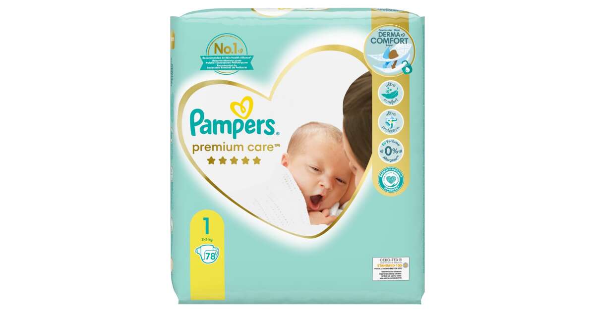 Pampers Premium Care Diaper 2-5kg Newborn (78pcs)