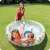 Intex Just So Fruity inflatable pool for kids, 122cm diameter, pineapple design, children playing in the pool