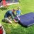 Inflating Air Mattress with Intex 12V Electric Pump at Campsite