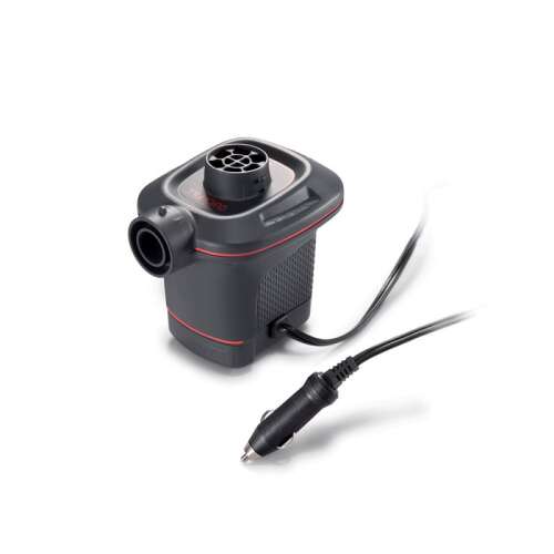Intex Quick-Fill 12V electric pump, black and red, with car charger