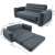 Intex 2-in-1 inflatable sofa bed, gray, unfolded as a bed, with dimensions