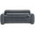 Intex 2-in-1 inflatable sofa bed, gray, front view