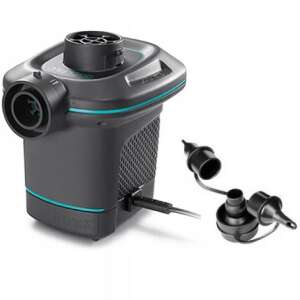 Intex Quick-Fill elektrische Luftpumpe, 650 Liter pro Minute, schwarz und blau, mit Düsenaufsätzen - Pumpen