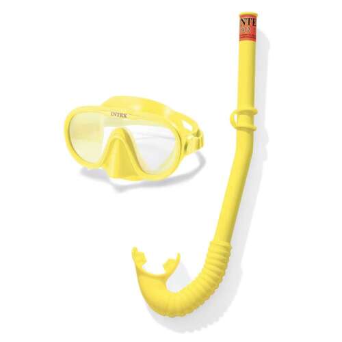 Жълт комплект за гмуркане Intex Adventurer с маска и шнорхел