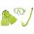 Intex Master Class Diving Set, green diving mask, snorkel and fins