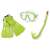 Intex Master Class Diving Set, green diving mask, snorkel and fins