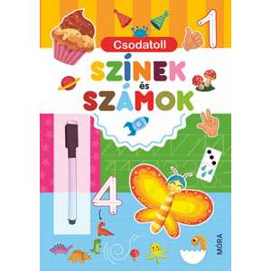 Książka aktywności Csodatoll Kolory i Liczby dla dzieci, z kolorowymi ilustracjami i ćwiczeniami do nauki liczb i kolorów - Książka dla dzieci i młodzieży