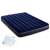 Intex Full Dura-Beam Classic Downy air mattress, blue, side view, with repair patch