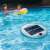 Intex solar powered floating pool light in use, white and blue, 16cm