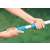 Close-up of hands adjusting the telescopic pole of the Intex pool cleaning kit