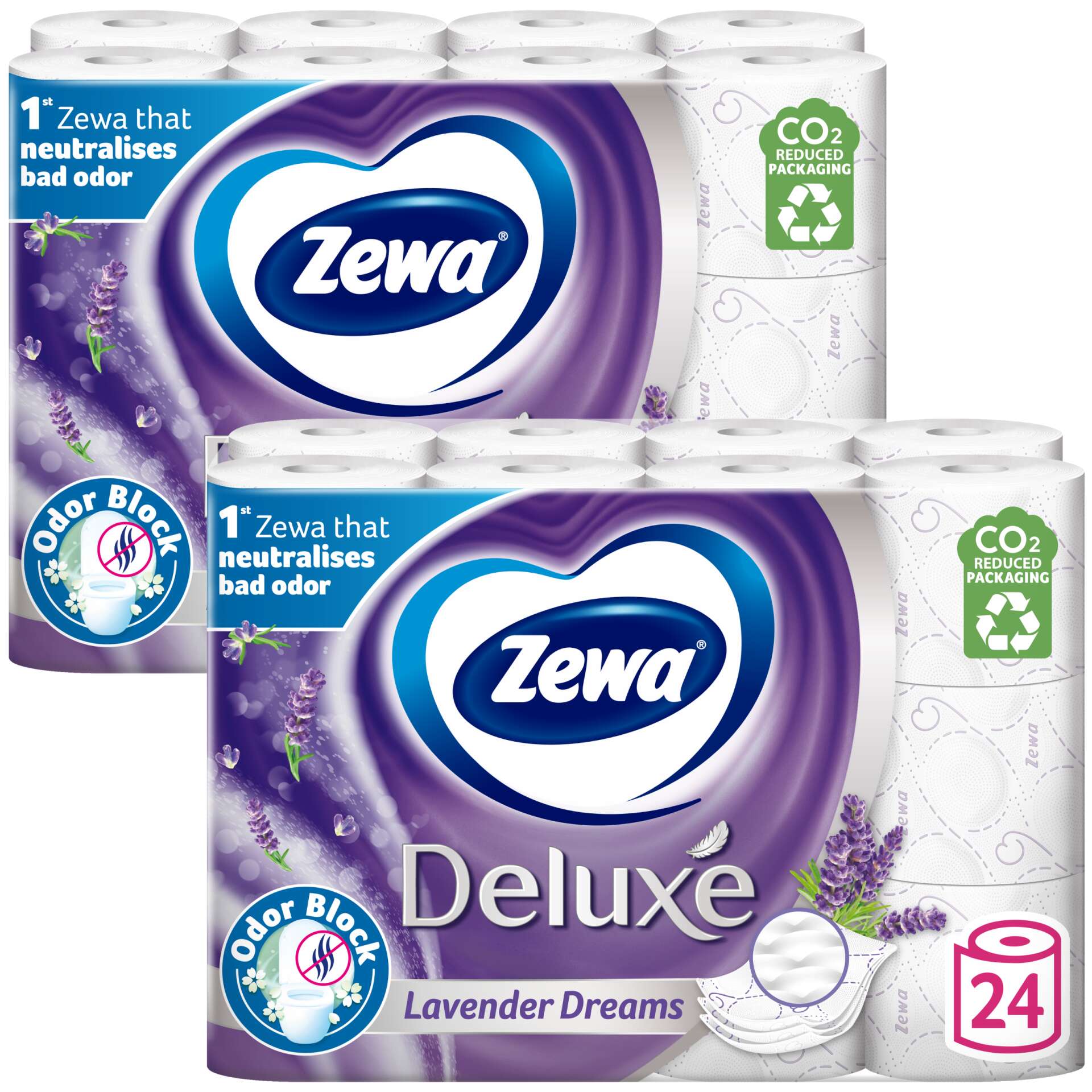 E-shop Zewa Delux Lavender Dream 3-vrstvový toaletný papier 48ks