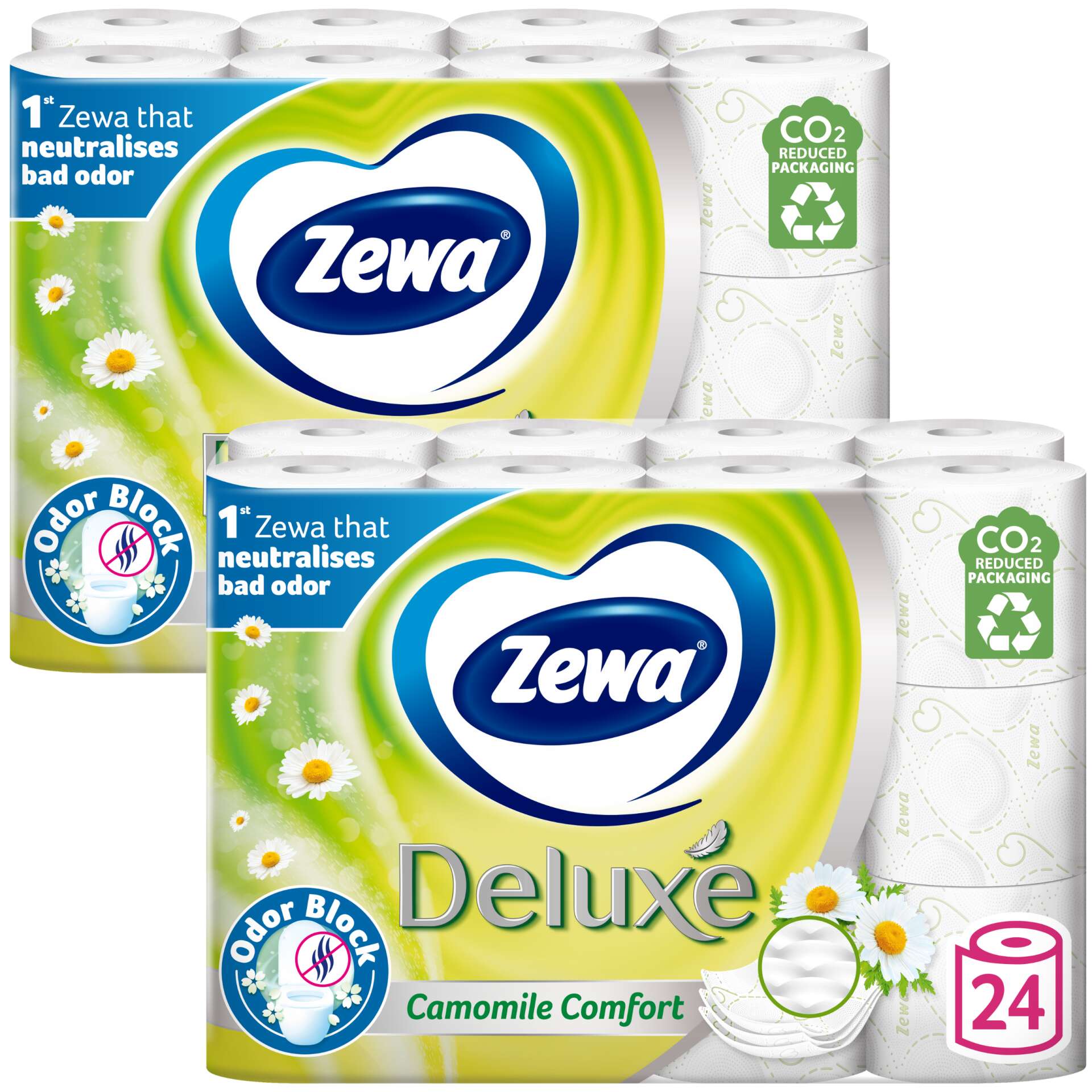 E-shop Zewa Deluxe 3-vrstvový toaletný papier Camomile Comfort , 48 roliek