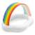 Intex Rainbow Cloud felfújható Pancsoló - Szivárvány 142x119x84cm (57141NP) 32204709}
