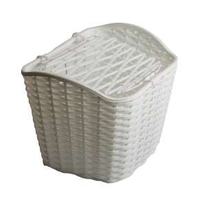 Koliken handlebar mounted bike basket with lid #white