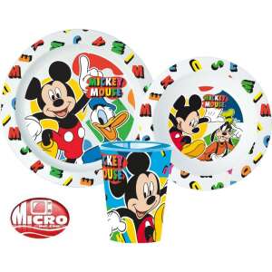 Disney Mickey étkészlet pohárral 40360525 Gyerek tányérok, evőeszközök, étkészletek
