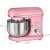 Bomann KM 6030 CB pink stand mixer, 1100W, 5L stainless steel bowl, dimensions