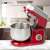 Clatronic KM 3709 1000W roter Standmixer mit Edelstahlschüssel und Schneebesenaufsatz