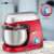 Clatronic KM 3709 1000W piros álló mixer rozsdamentes acél tálal és kék világítású forgó kapcsolóval