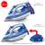 Clatronic DB 3706 blue cordless iron with and without power cord