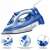 Clatronic DB 3706 blue cordless iron features: water filler opening, steam regulator, self-cleaning function, cable attached via 360° turnable joint