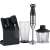 Gorenje HBC807QB Hand Blender Set, black, with chopper, whisk, and beaker