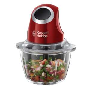 Russell Hobbs 24660-56 Mini-Zerkleinerer in Rot mit gehacktem Gemüse - Russell Hobbs