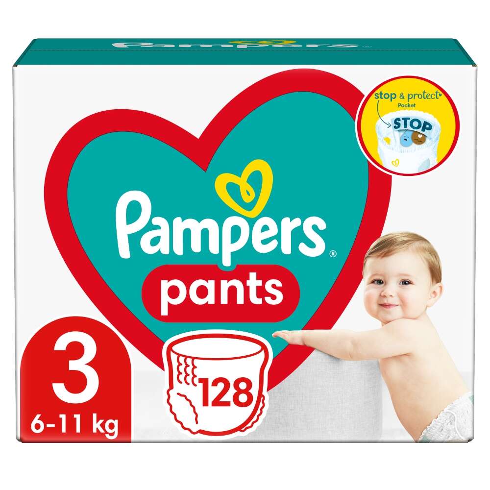 E-shop Pampers Pants Mega Box Bugyipelenka 6-11kg Midi 3 (128db)