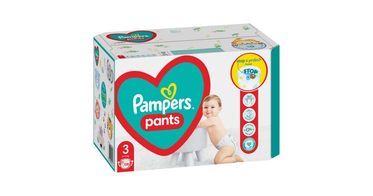 Pampers Pants Mega Box Diapers 6-11kg Midi (128pcs)