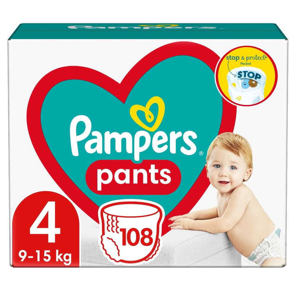 Pampers Pants Mega Box Bugyipelenka 9-15kg Maxi 4 (108db)