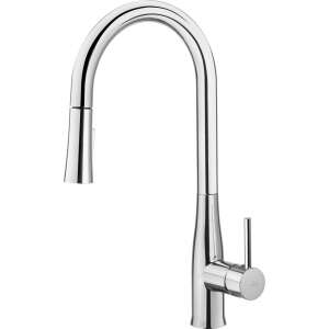 Deante BDH 072M Pedestal sink mixer tap with U-shaped spout and pull-out shower head