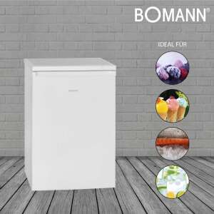 Bomann GS 2186.1 fehér fagyasztó élelmiszer tárolási példákkal - Bomann