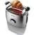 Gorenje T1000E stainless steel toaster with a croissant on the top rack
