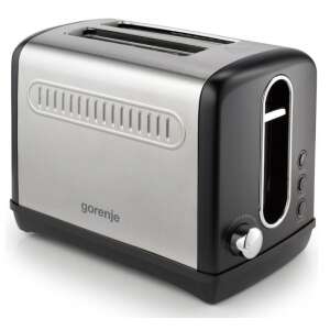 Gorenje T1100CLBK kenyérpirító, fekete és rozsdamentes acél, 2 szeletes - Vízforraló, Kenyérpirító, Szendvicssütő és Asztali grillsütő